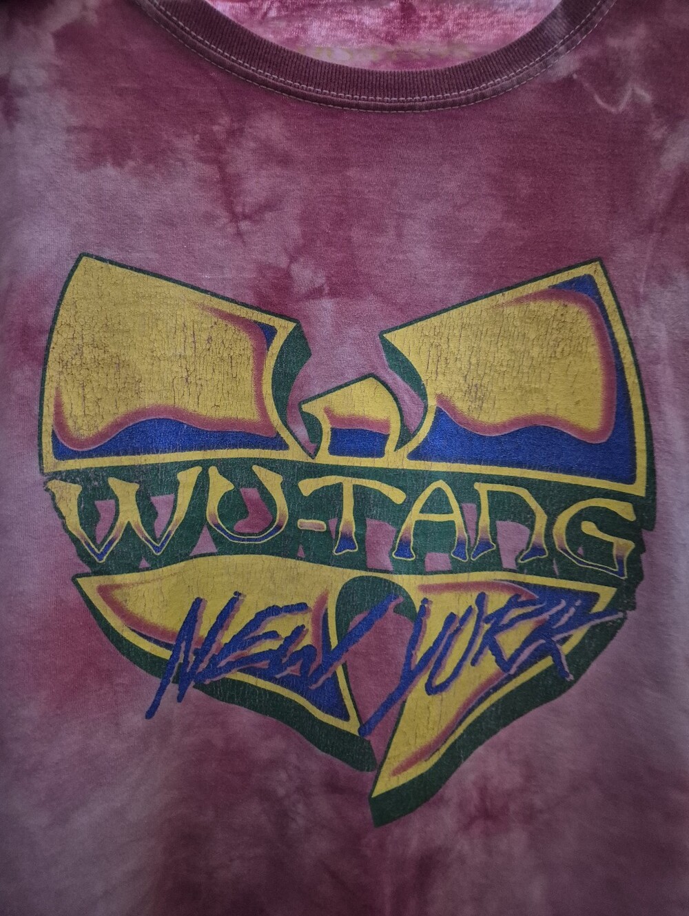 Wu-Tang New York Tie-Dye Graphic Tee - Red & Yellow